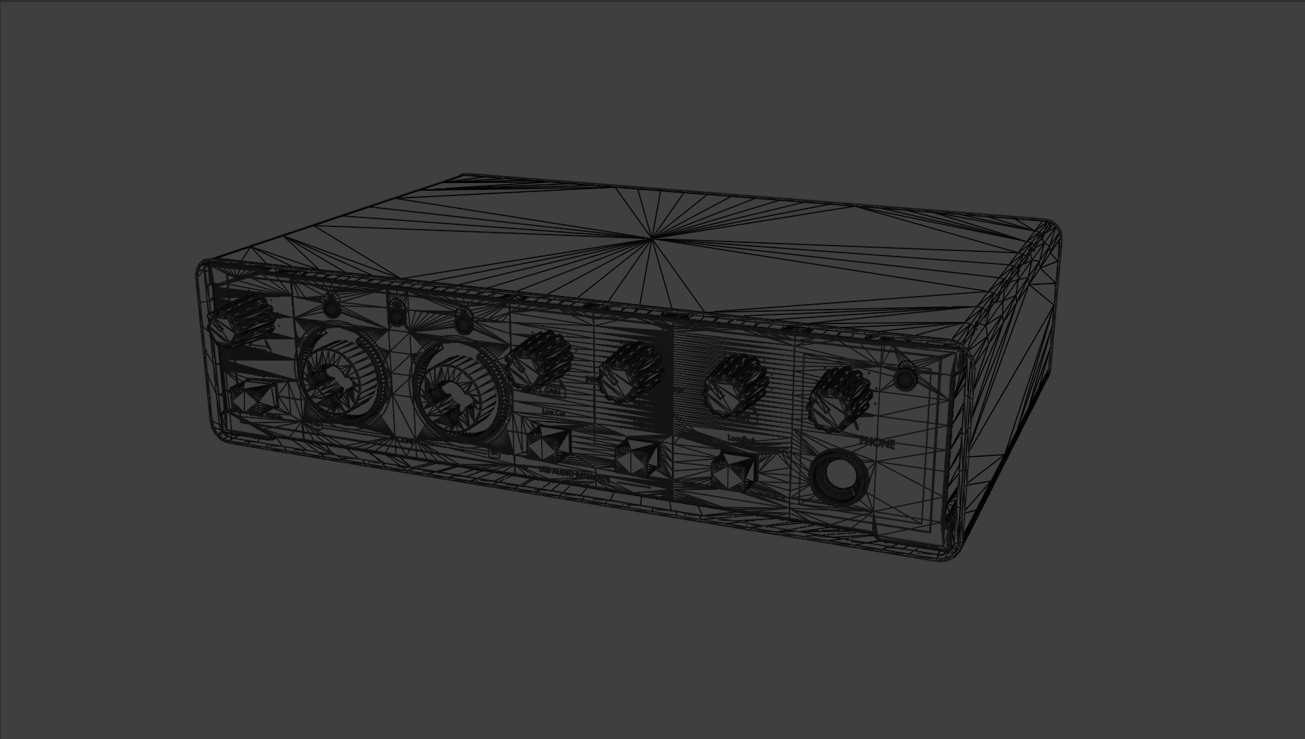 Audio Interface Mixer AudioArray 3D model_8