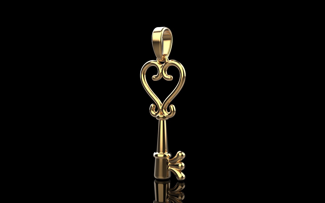 Key pendant model 952 3D print model_2