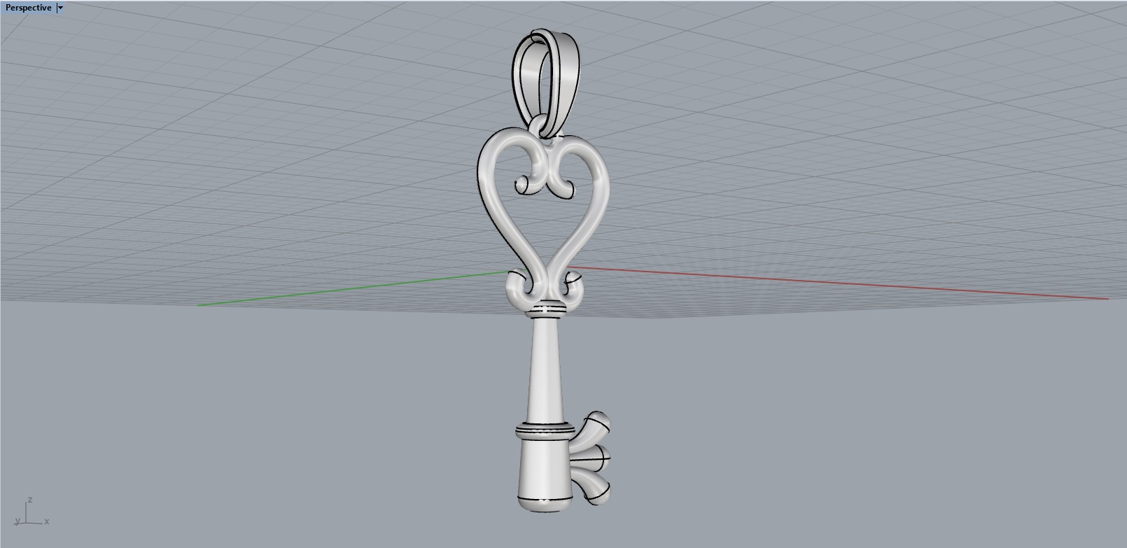 Key pendant model 952 3D print model_10