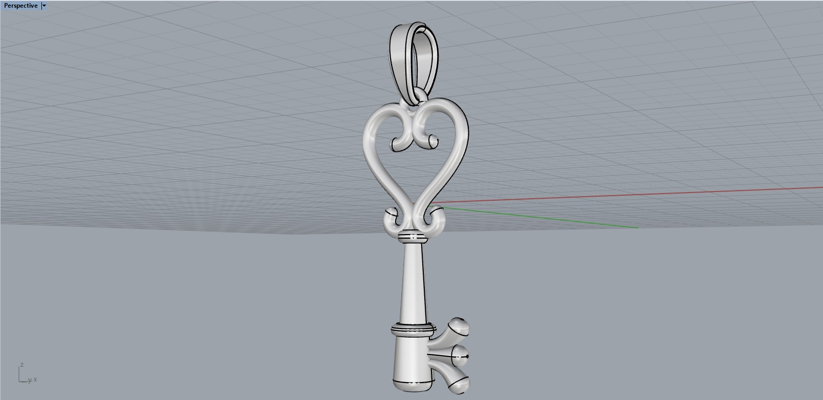 Key pendant model 952 3D print model_9