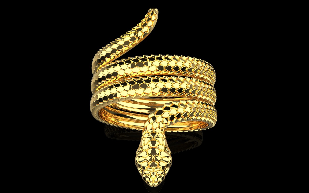 Snake ring model 672 3D print model_15