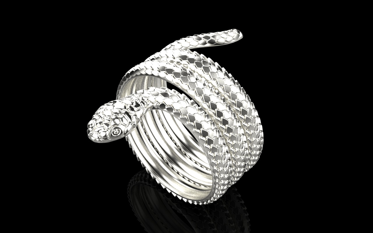 Snake ring model 672 3D print model_30
