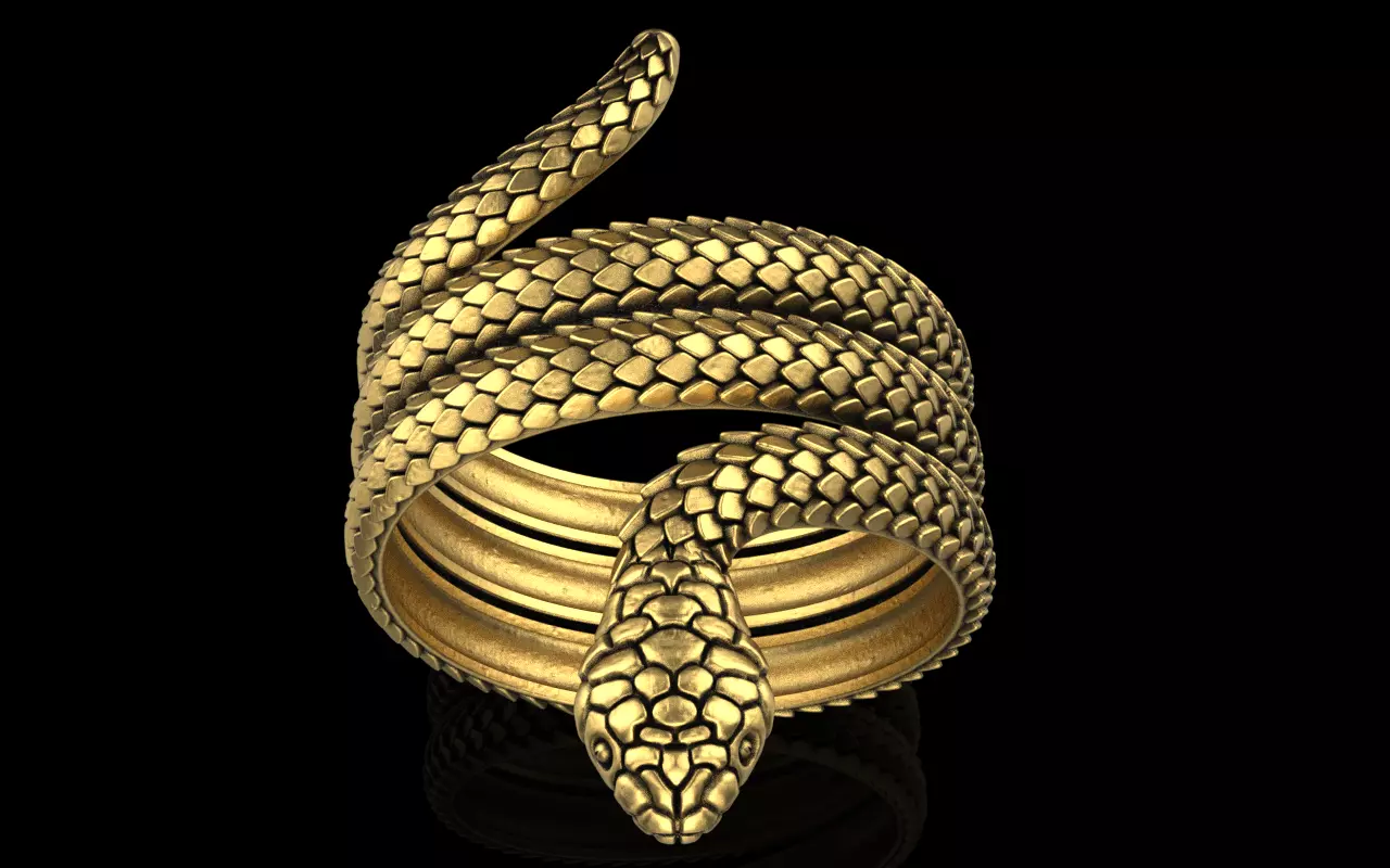 Snake ring model 672 3D print model_0