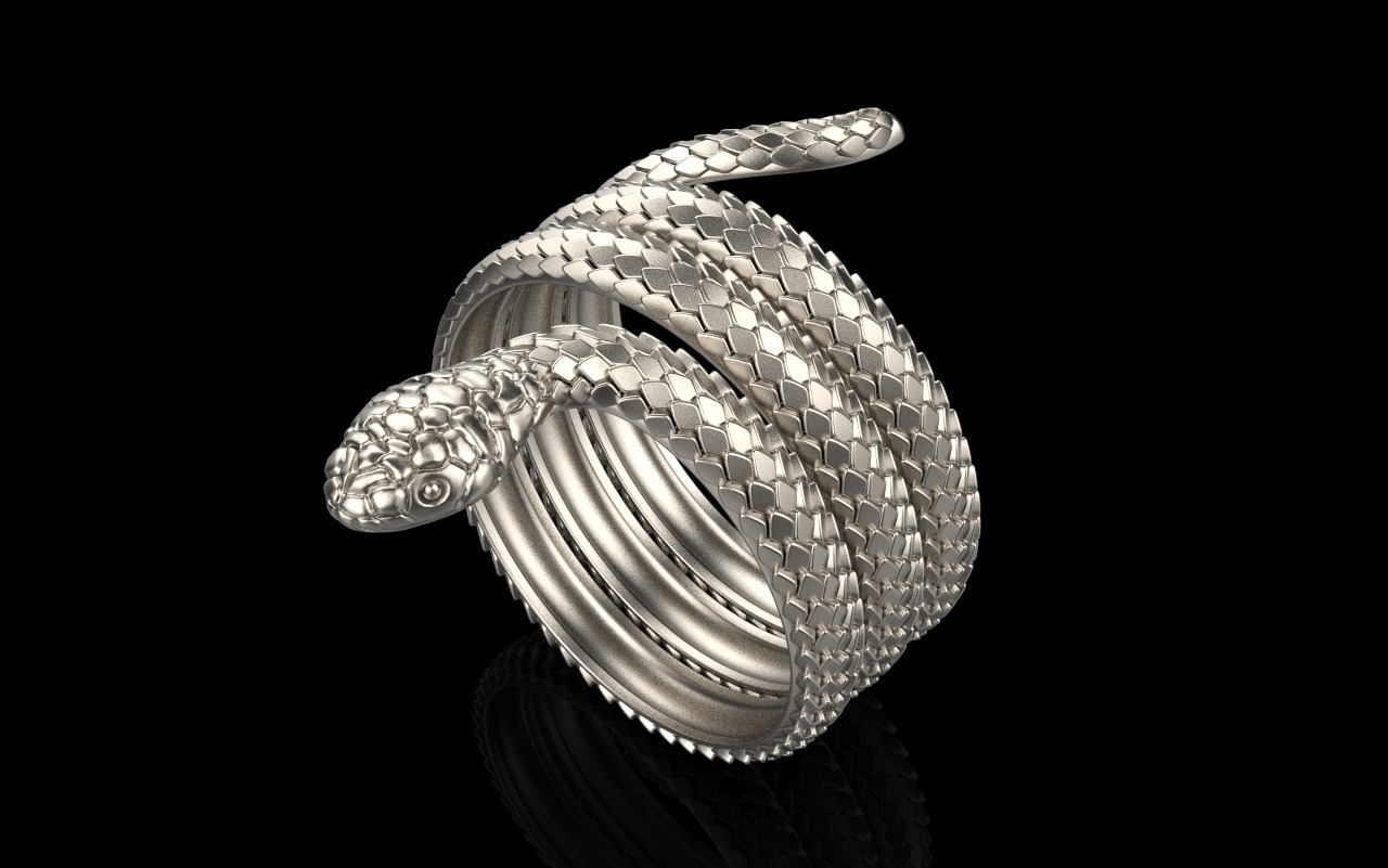 Snake ring model 672 3D print model_27