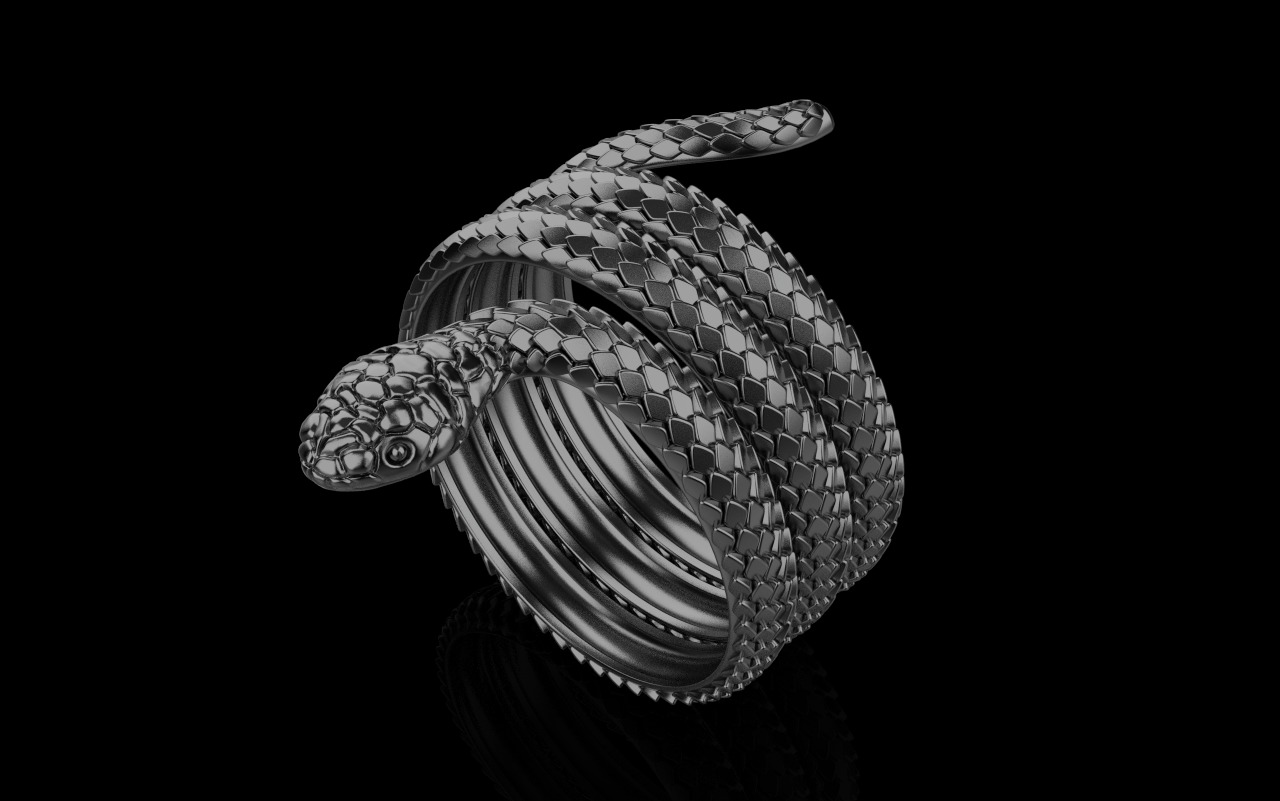 Snake ring model 672 3D print model_29