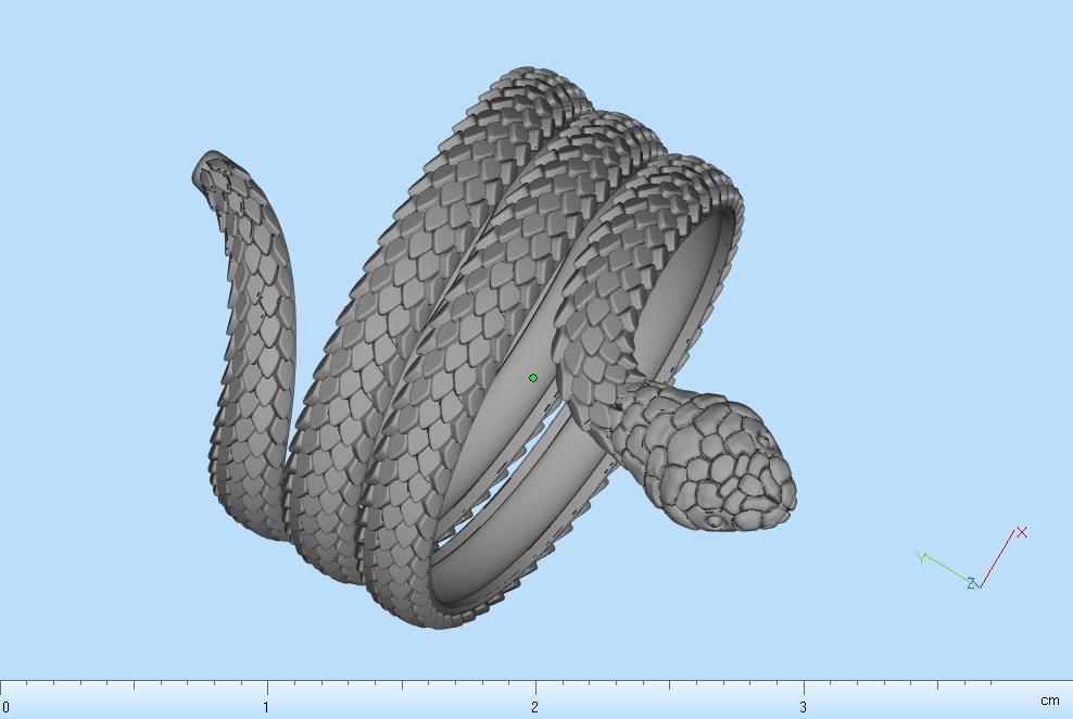 Snake ring model 672 3D print model_10