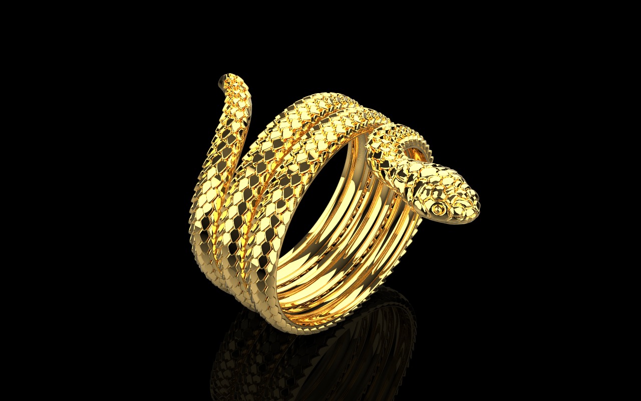 Snake ring model 672 3D print model_34