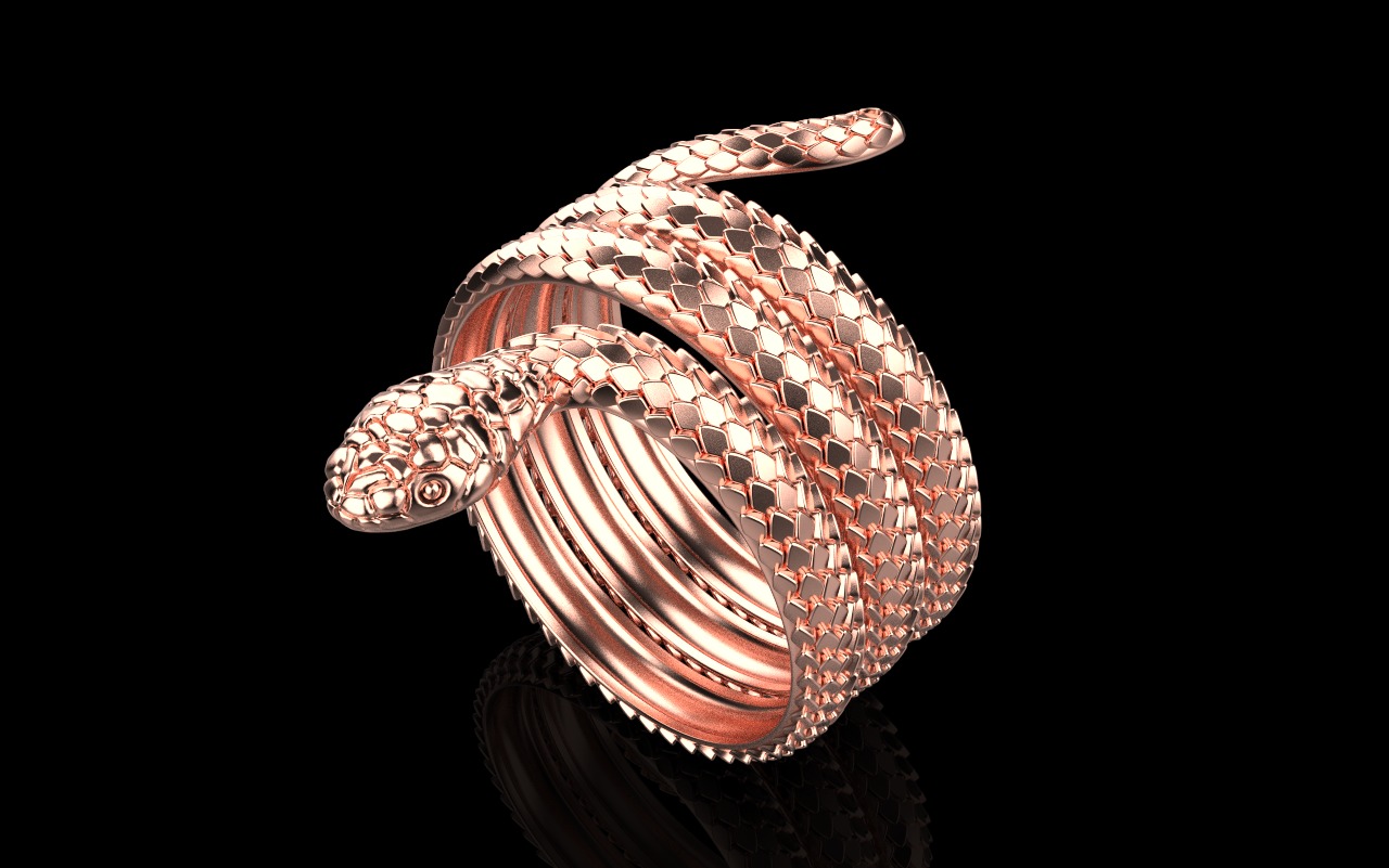Snake ring model 672 3D print model_28