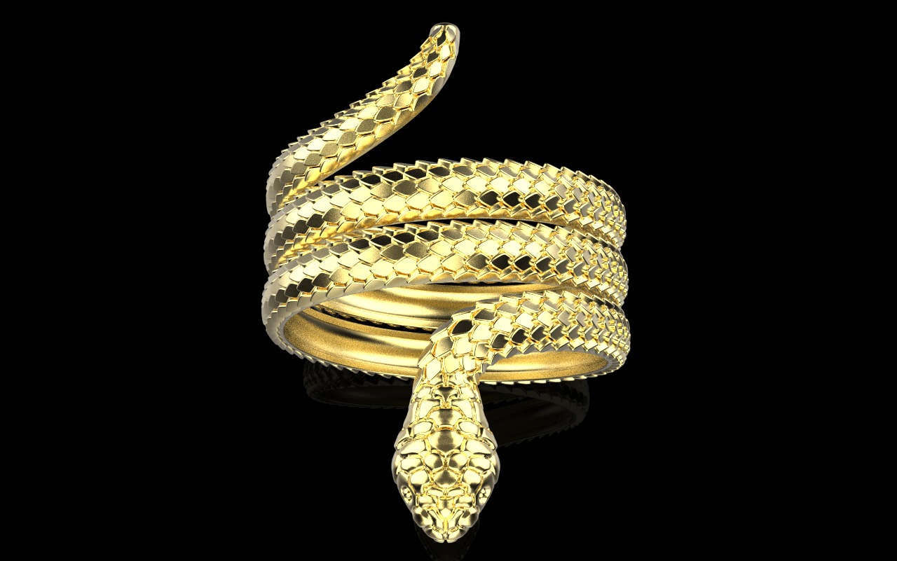 Snake ring model 672 3D print model_14
