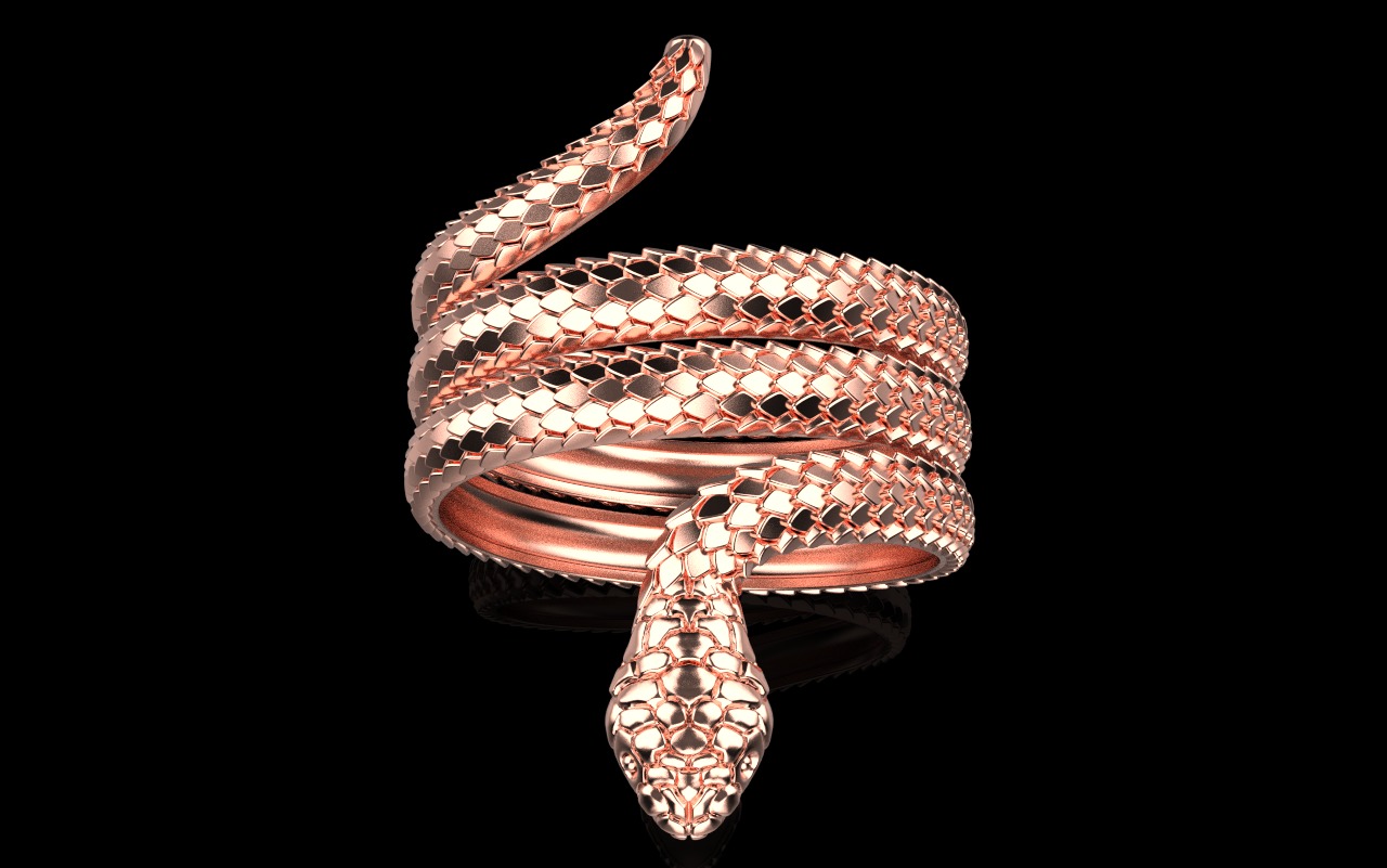 Snake ring model 672 3D print model_18