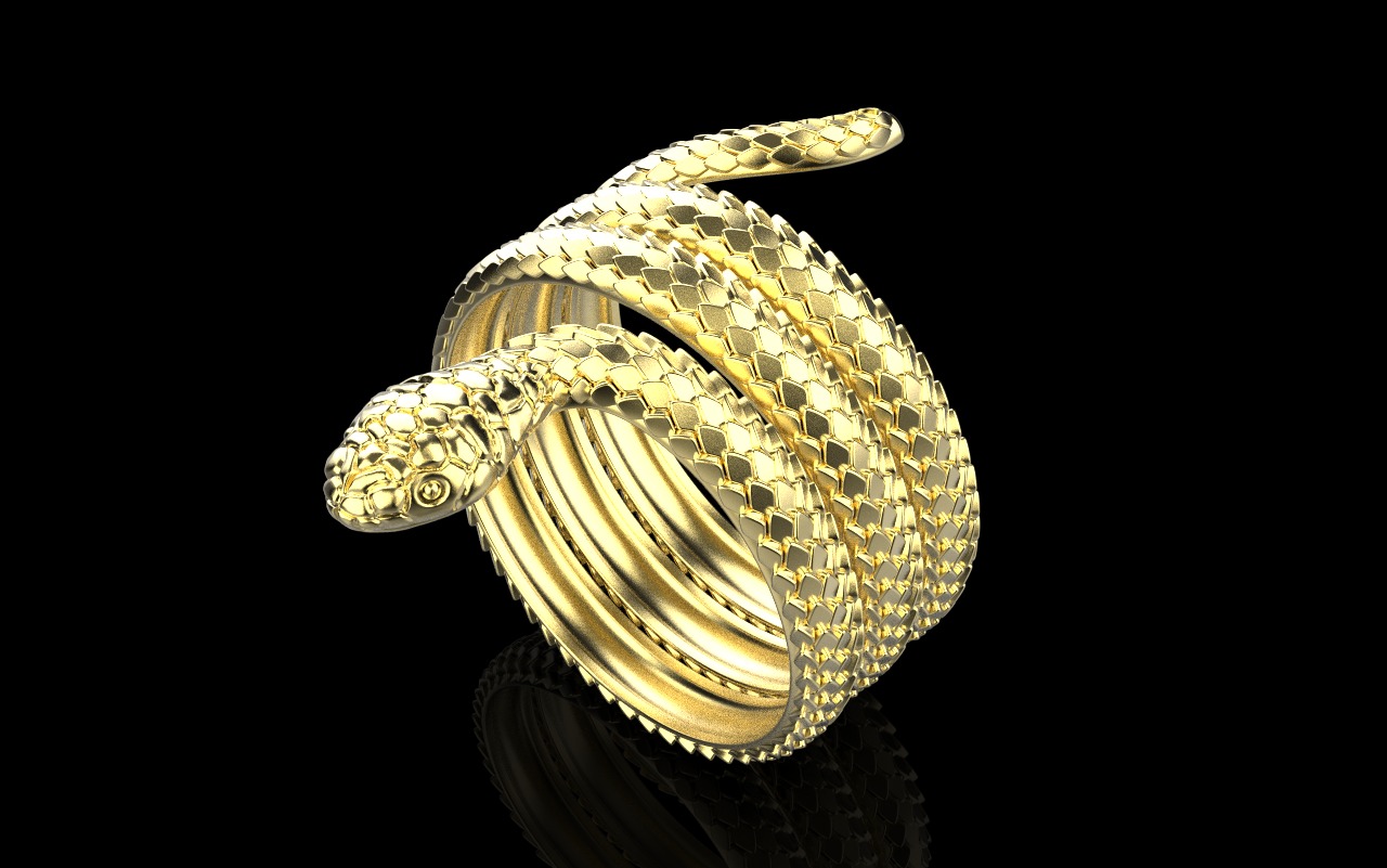 Snake ring model 672 3D print model_24