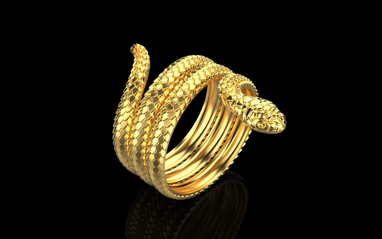 Snake ring model 672 3D print model_32