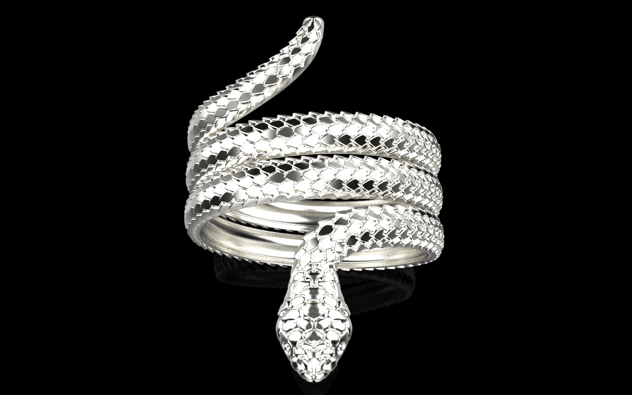 Snake ring model 672 3D print model_21