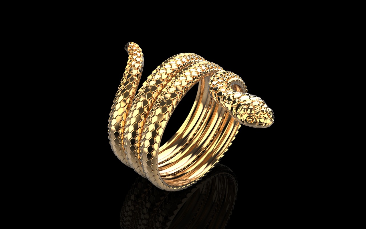 Snake ring model 672 3D print model_35