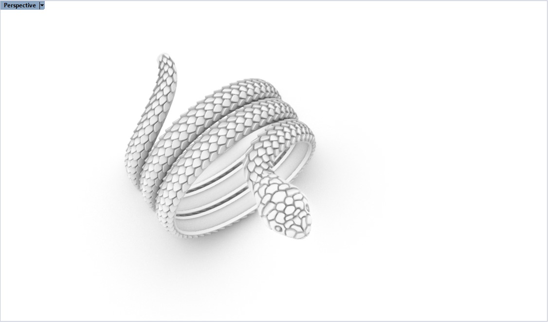 Snake ring model 672 3D print model_8