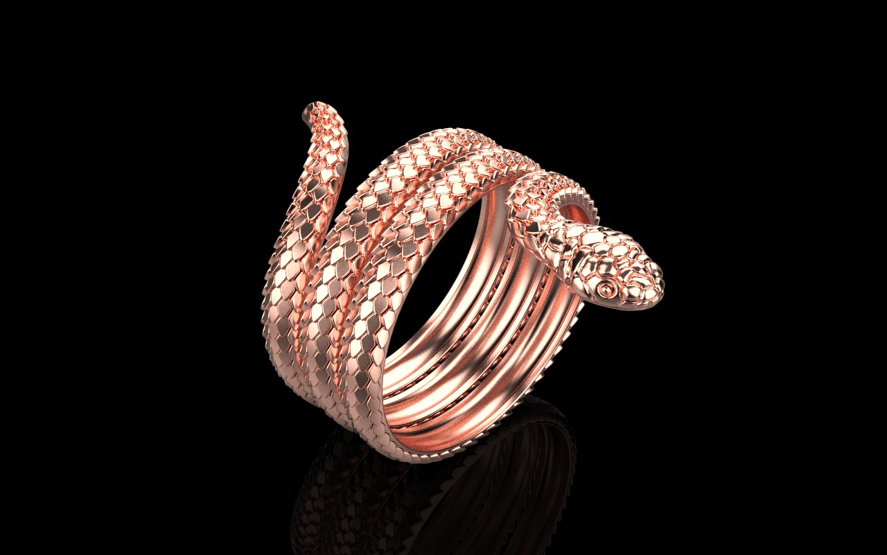 Snake ring model 672 3D print model_37