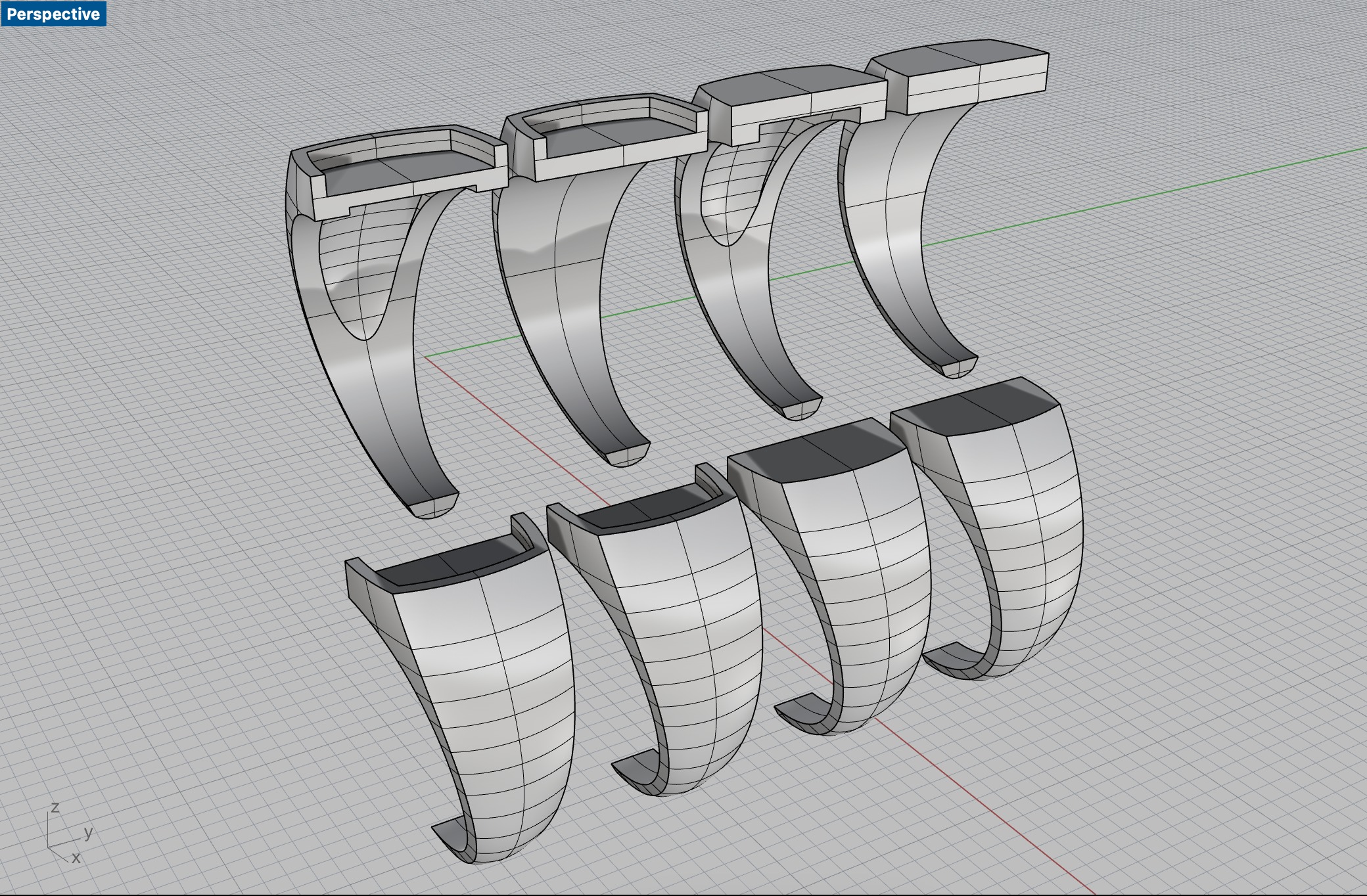 Square 12x12 mm Signet Rings 116 items 3D print model_6