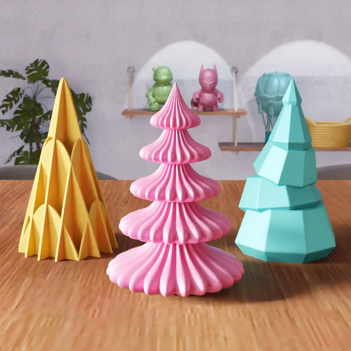 Christmas Tree Set - 390 3D print model_0