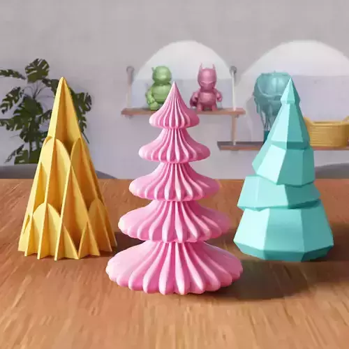 Christmas Tree Set - 390 3D print model