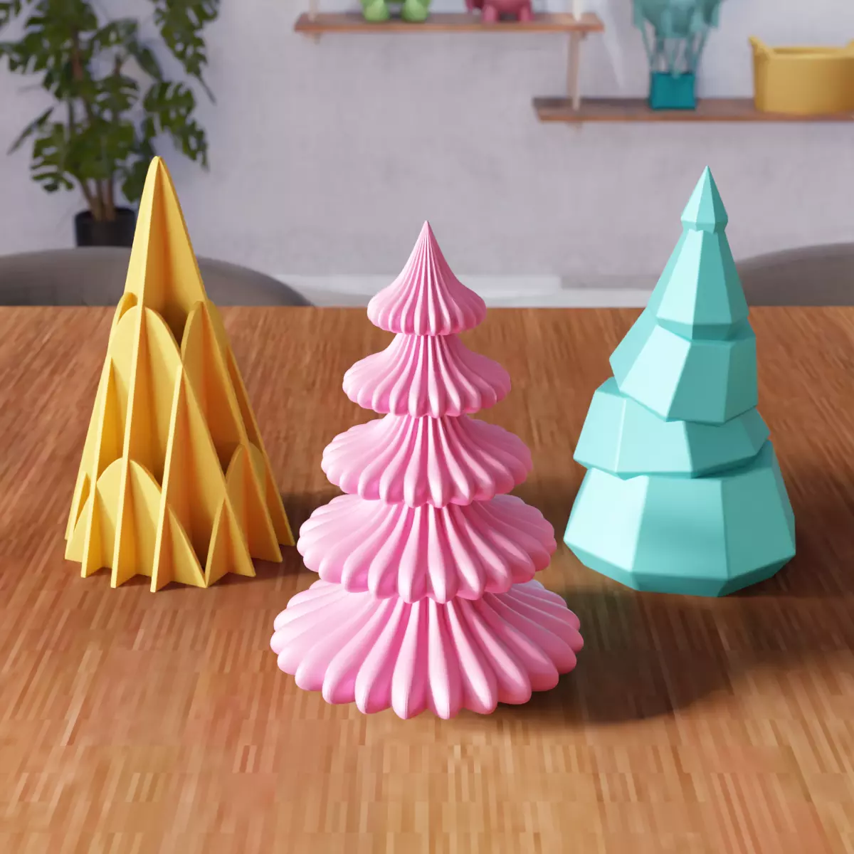 Christmas Tree Set - 390 3D print model_1