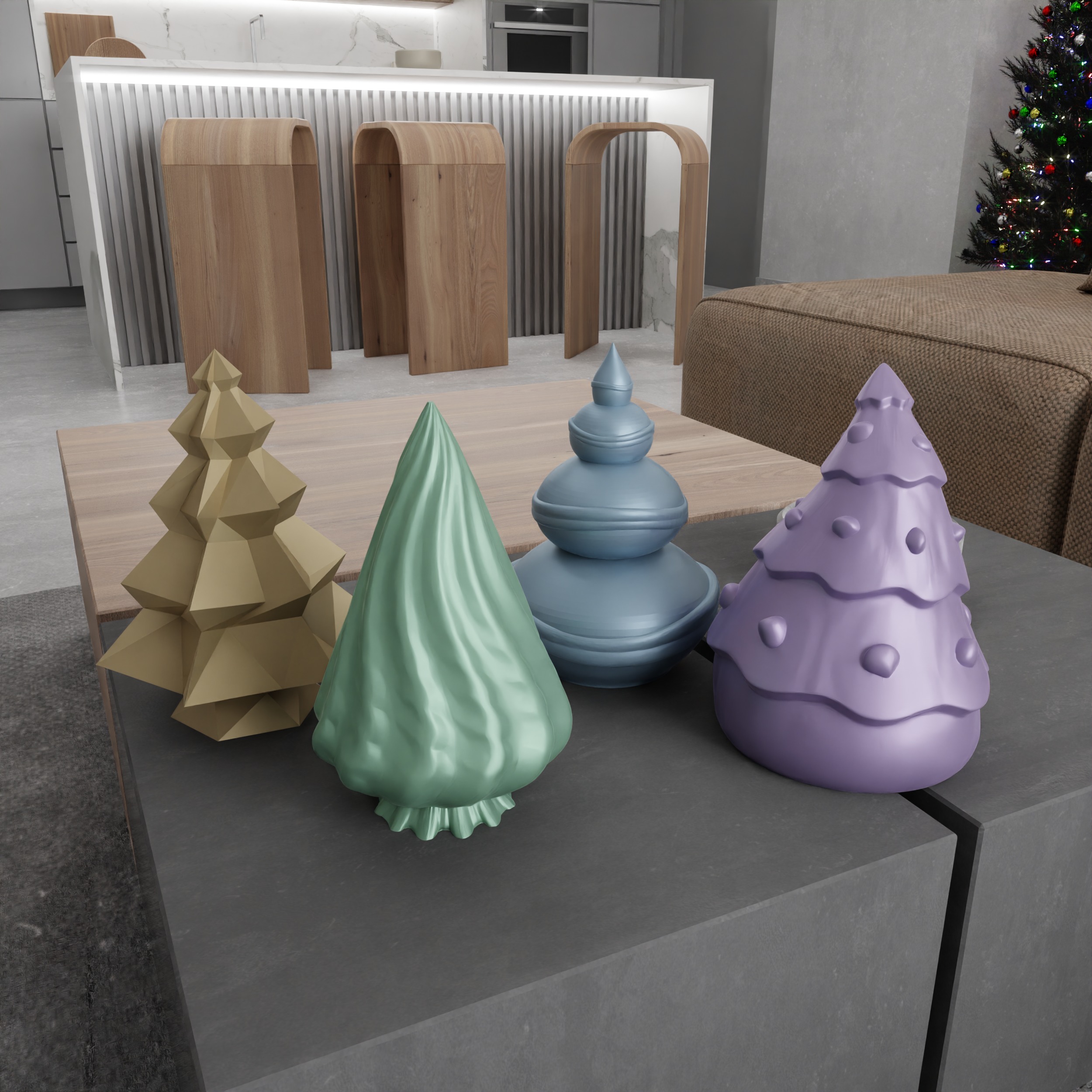 Christmas Tree Set - 222 3D print model_10