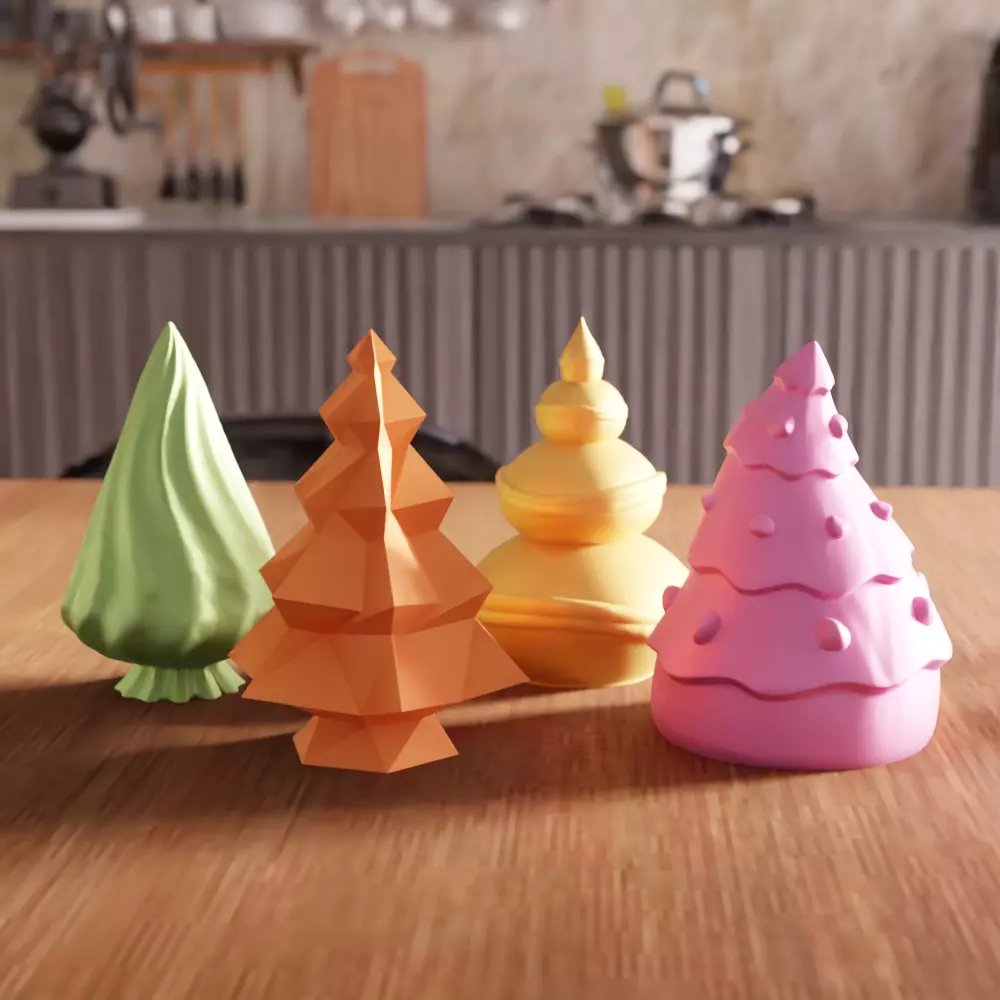 Christmas Tree Set - 222 3D print model_0