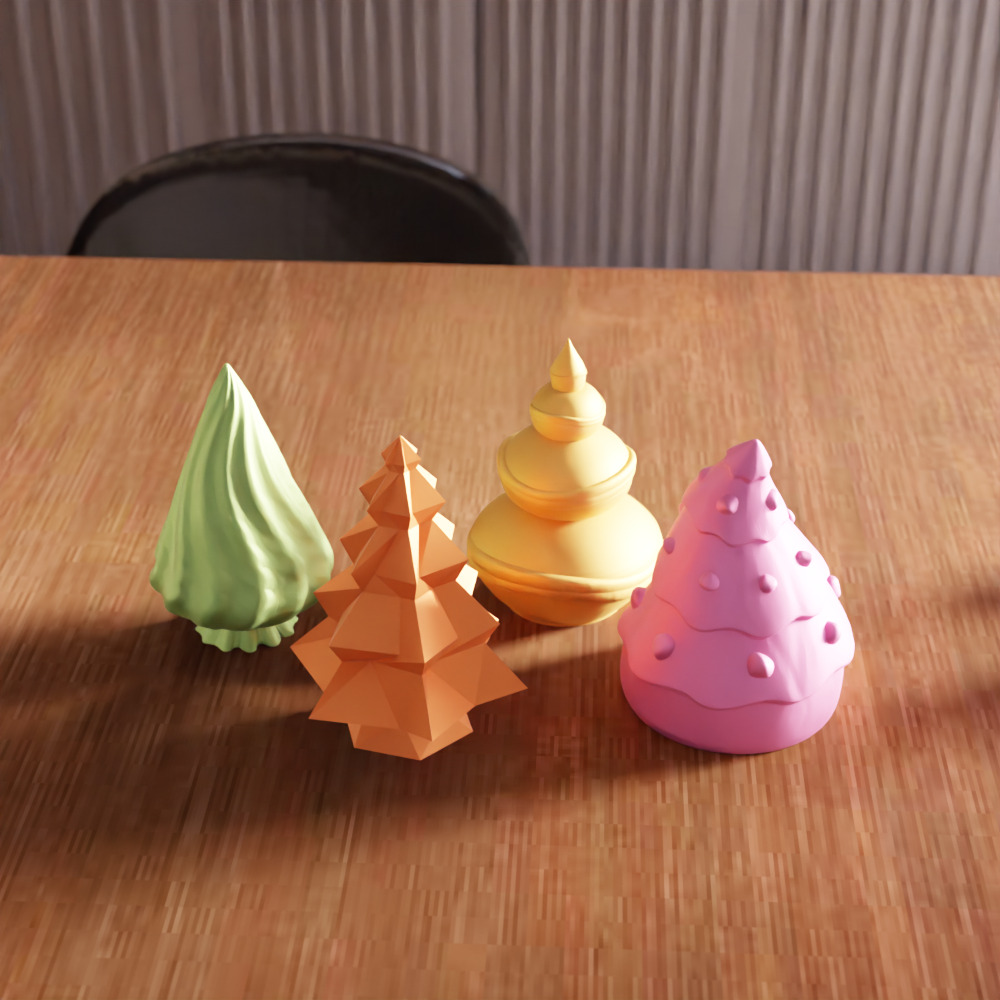 Christmas Tree Set - 222 3D print model_1
