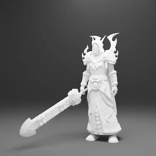 World of Warcraft Char with Razorfin Set and Catastrophe Edge 3D print model