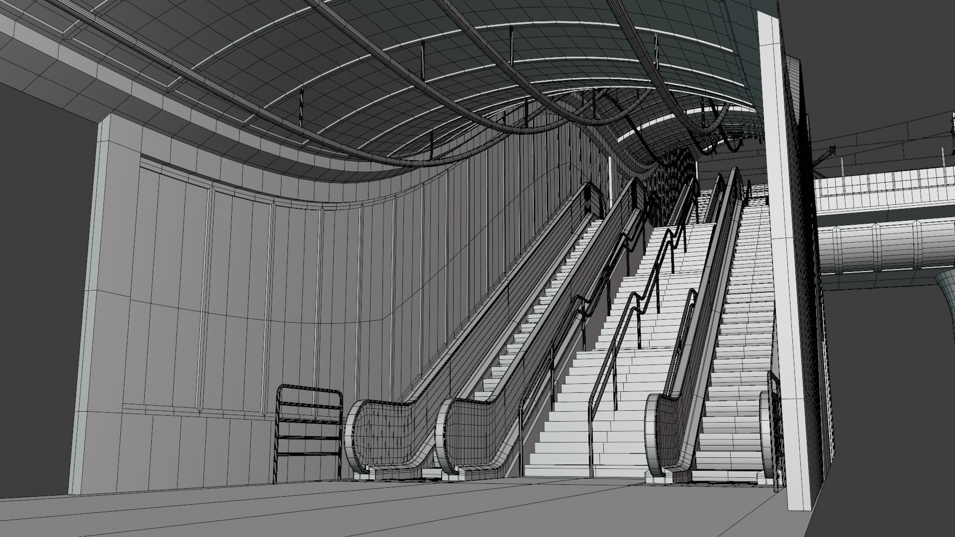 Warsaw tram stop VI 3D model_9