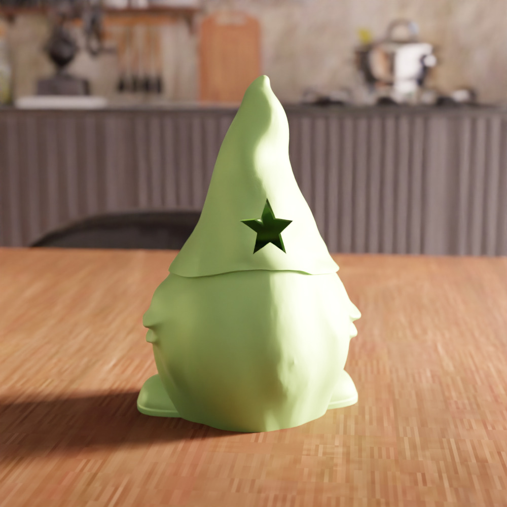 Christmas Gnome Tea Light - 242-1 3D print model_2