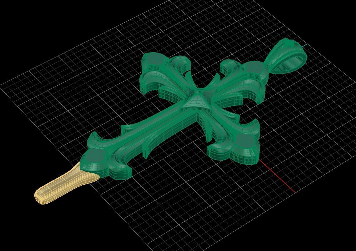 Ornamnet Cross 3D print model_5