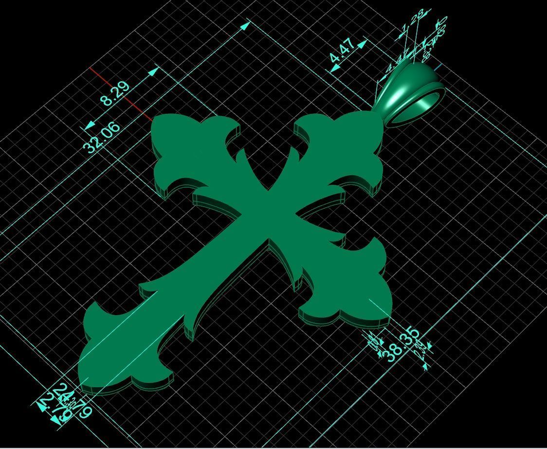 Ornamnet Cross 3D print model_10
