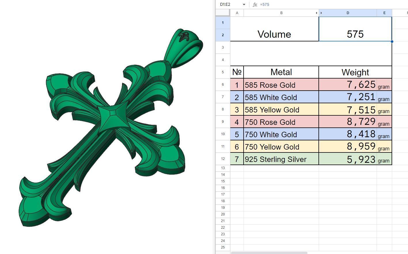 Ornamnet Cross 3D print model_3