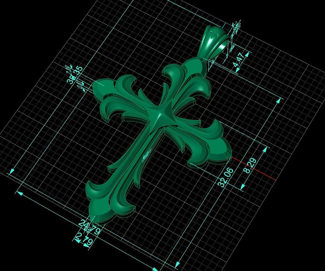 Ornamnet Cross 3D print model_9