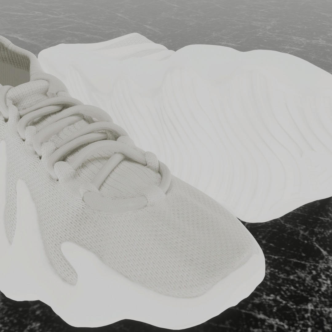 ADIDAS YEEZY BOOST 450 3D SHOES Low-poly 3D model_11