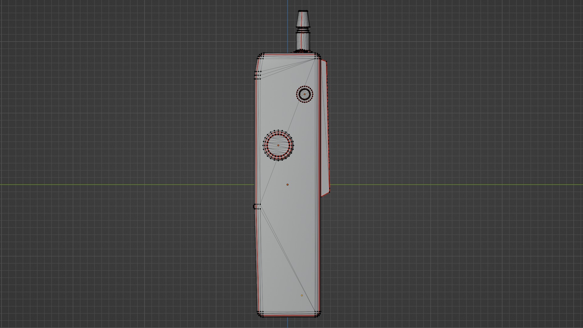 Retro Walkie-Talkie Low-poly 3D model_12