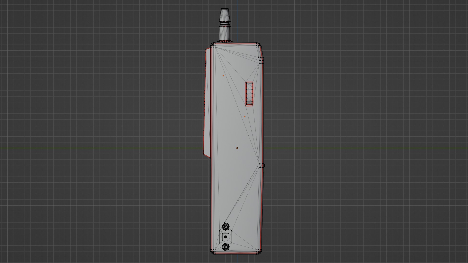 Retro Walkie-Talkie Low-poly 3D model_10