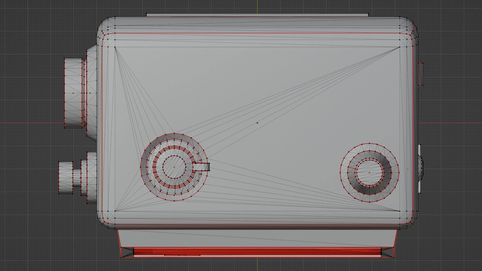 Retro Walkie-Talkie Low-poly 3D model_13