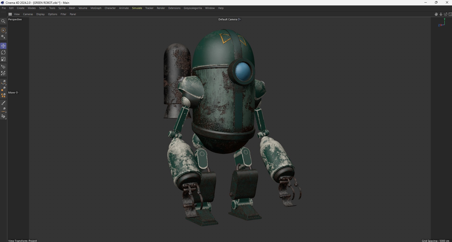 OLD ROBOT Low-poly 3D model_14