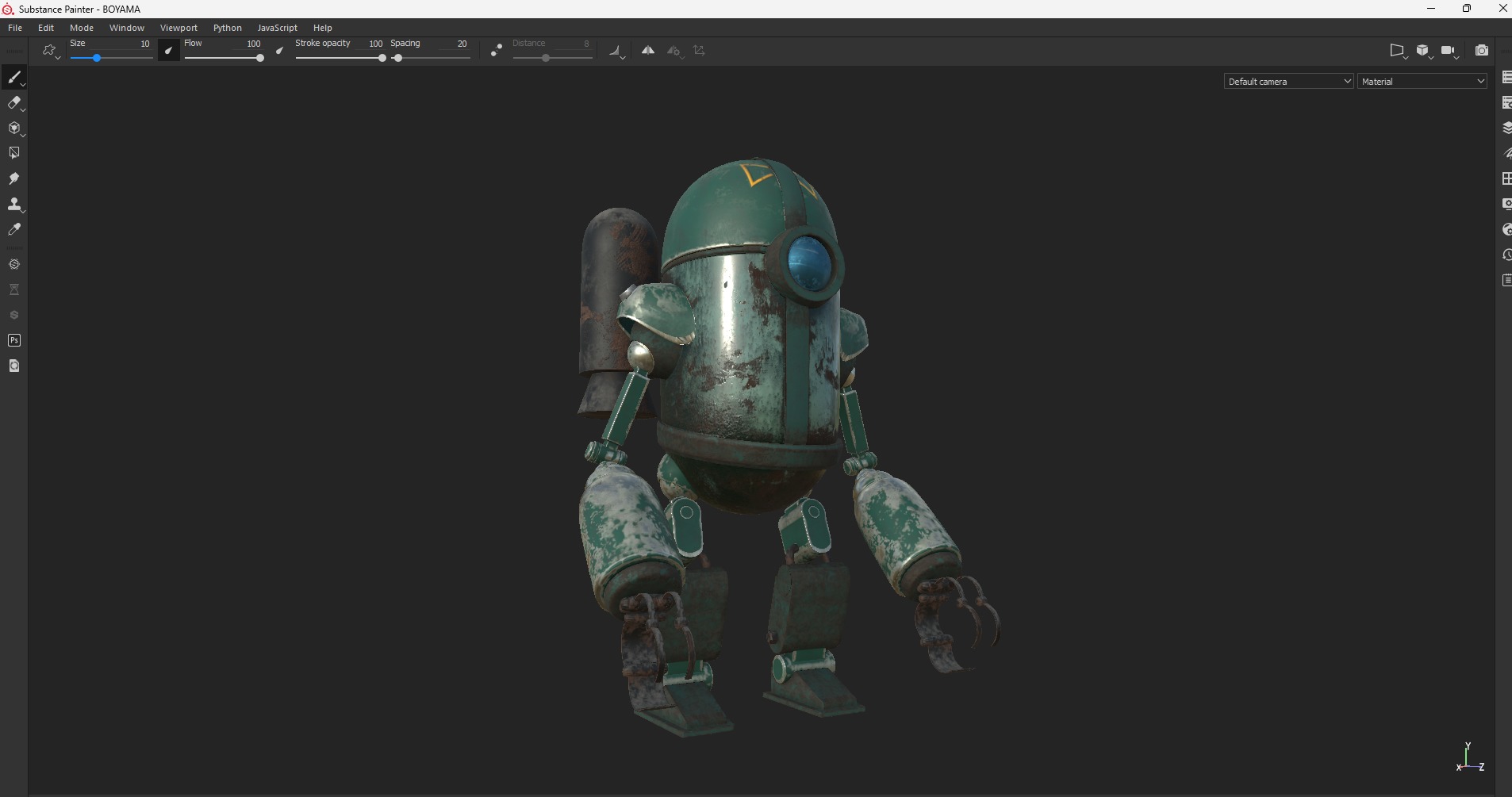 OLD ROBOT Low-poly 3D model_15