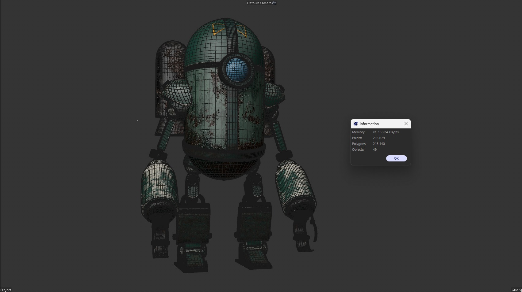 OLD ROBOT Low-poly 3D model_13