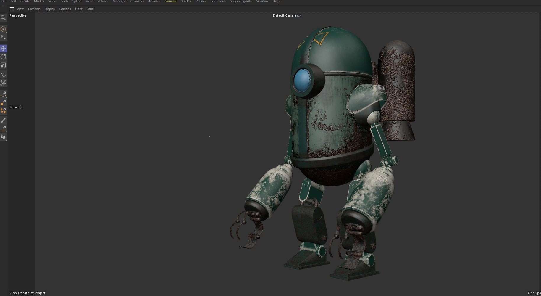 OLD ROBOT Low-poly 3D model_22