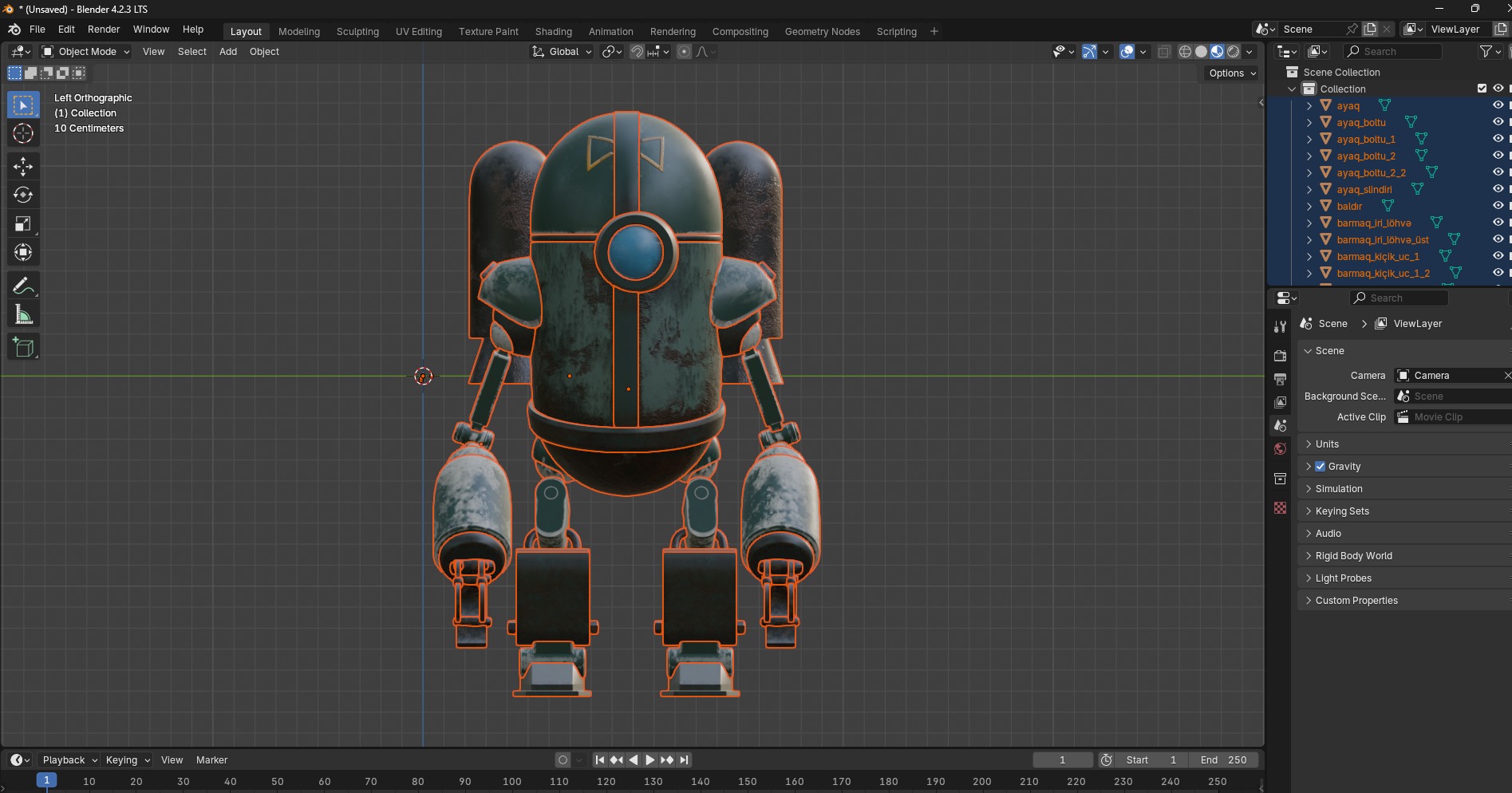 OLD ROBOT Low-poly 3D model_20