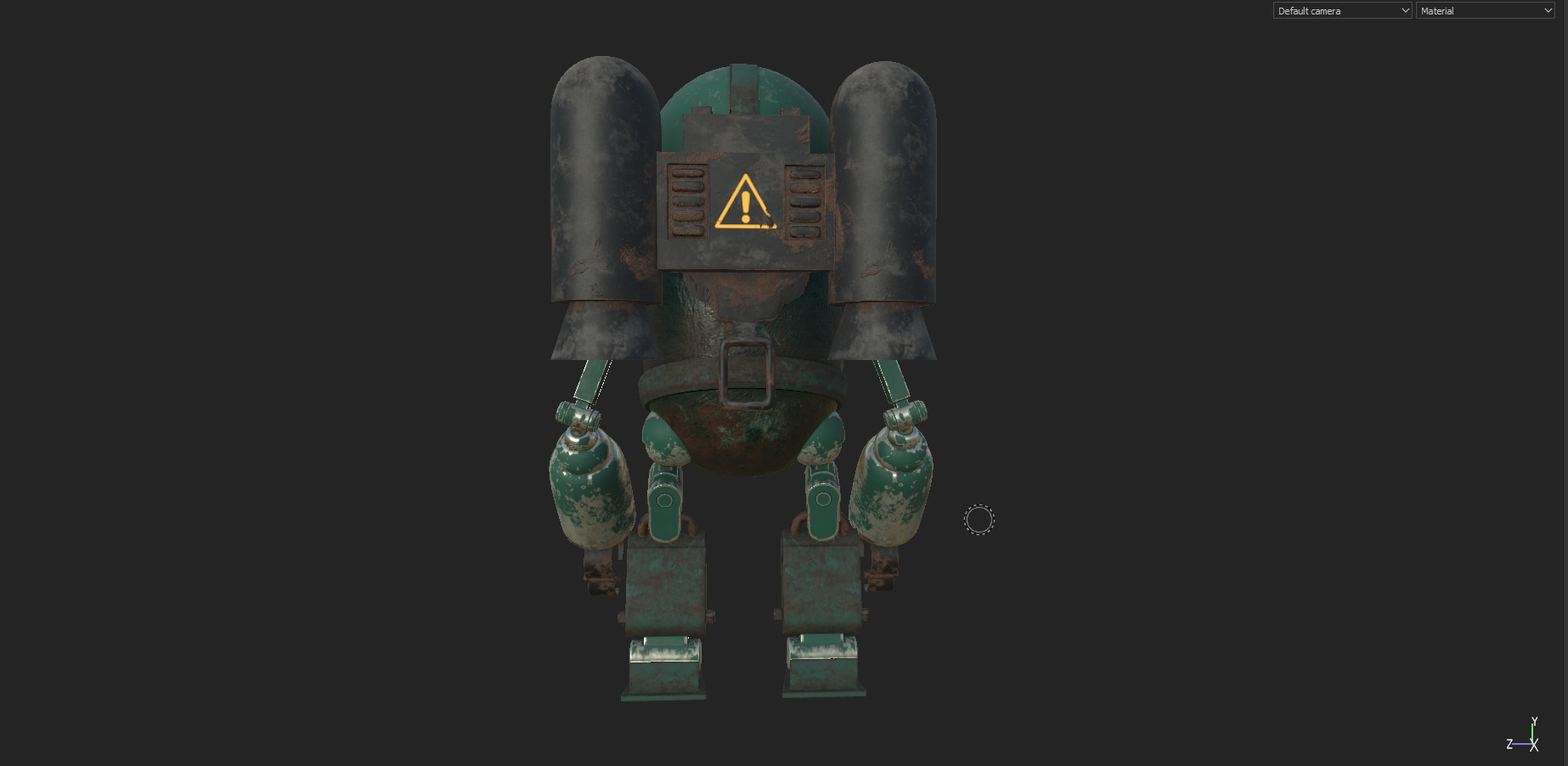 OLD ROBOT Low-poly 3D model_18