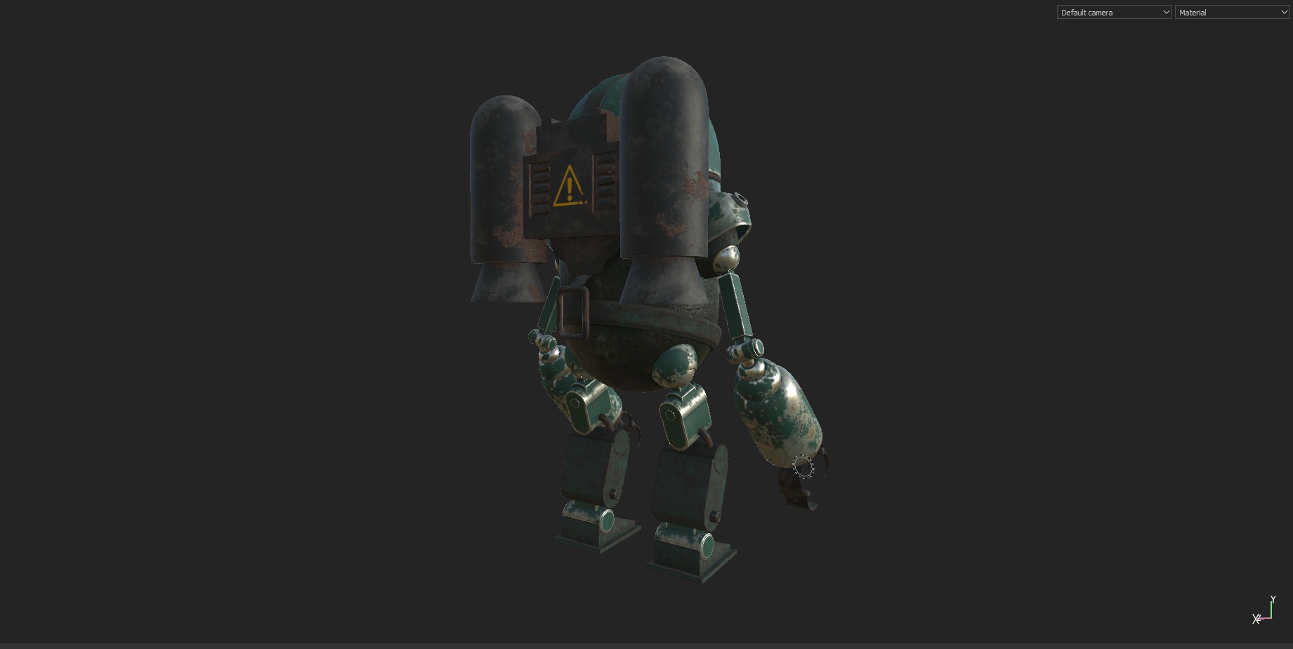 OLD ROBOT Low-poly 3D model_17