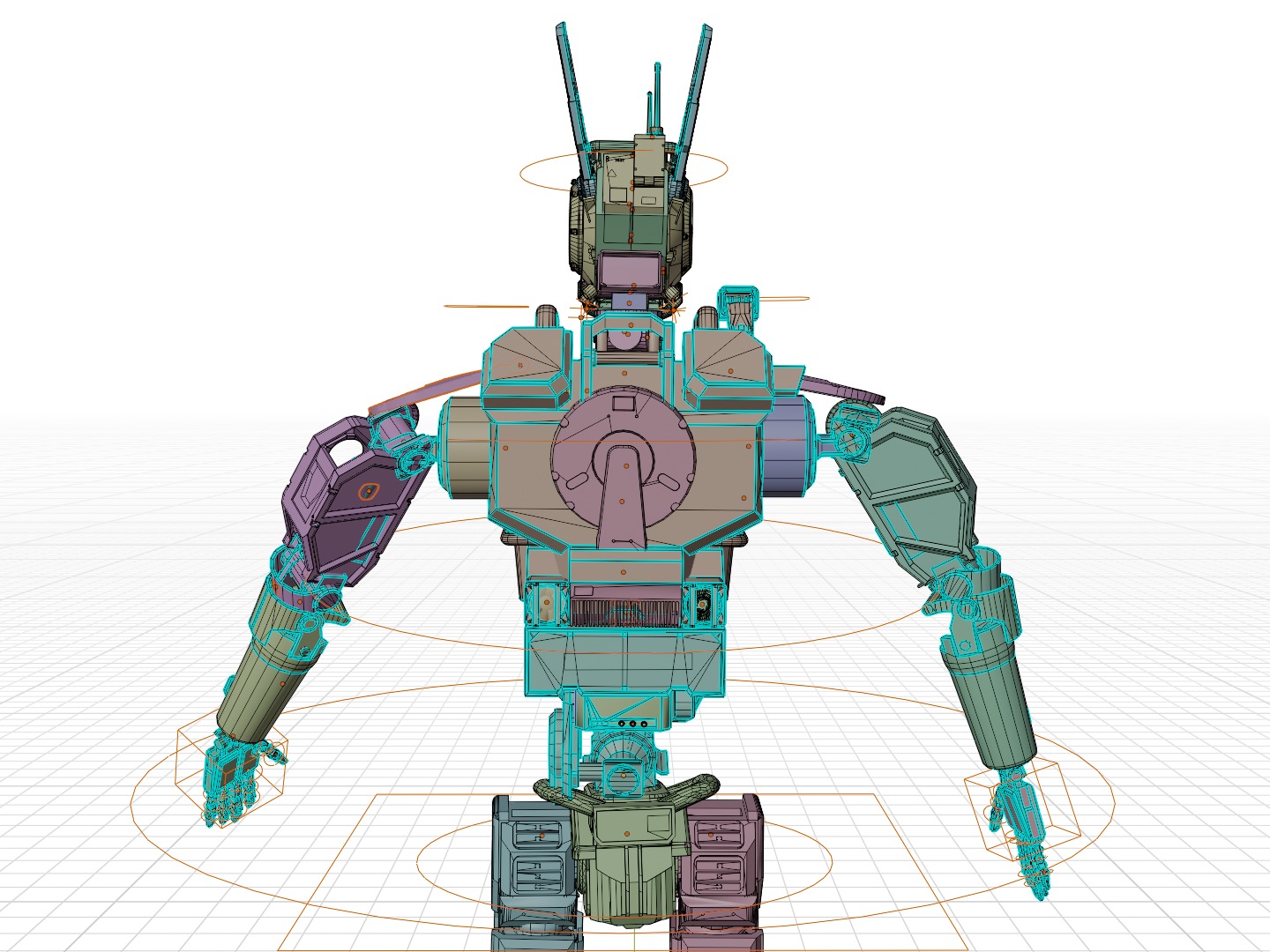 Chappie Police Robot Variant Fully IK RIGGED on LAUNCH SALE 3D model_15
