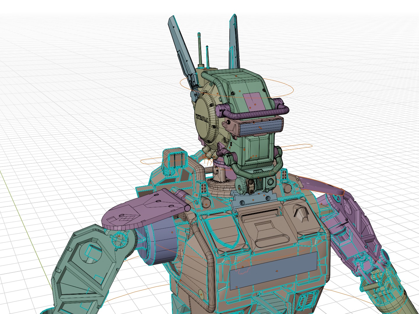 Chappie Police Robot Variant Fully IK RIGGED on LAUNCH SALE 3D model_12