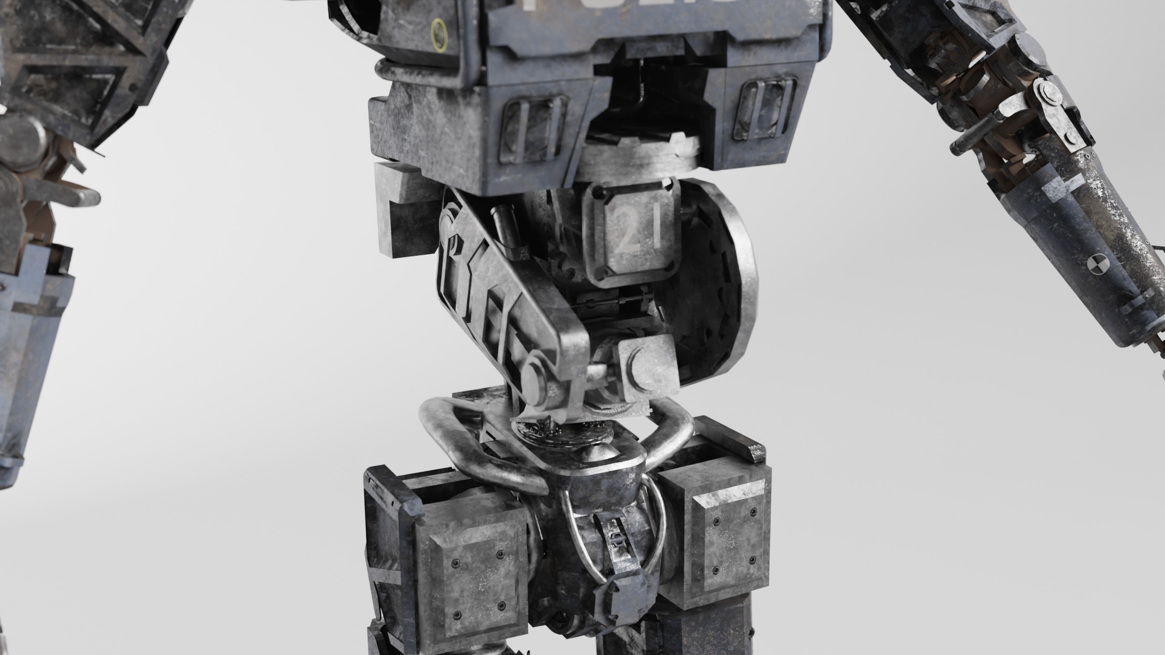 Chappie Police Robot Variant Fully IK RIGGED on LAUNCH SALE 3D model_6
