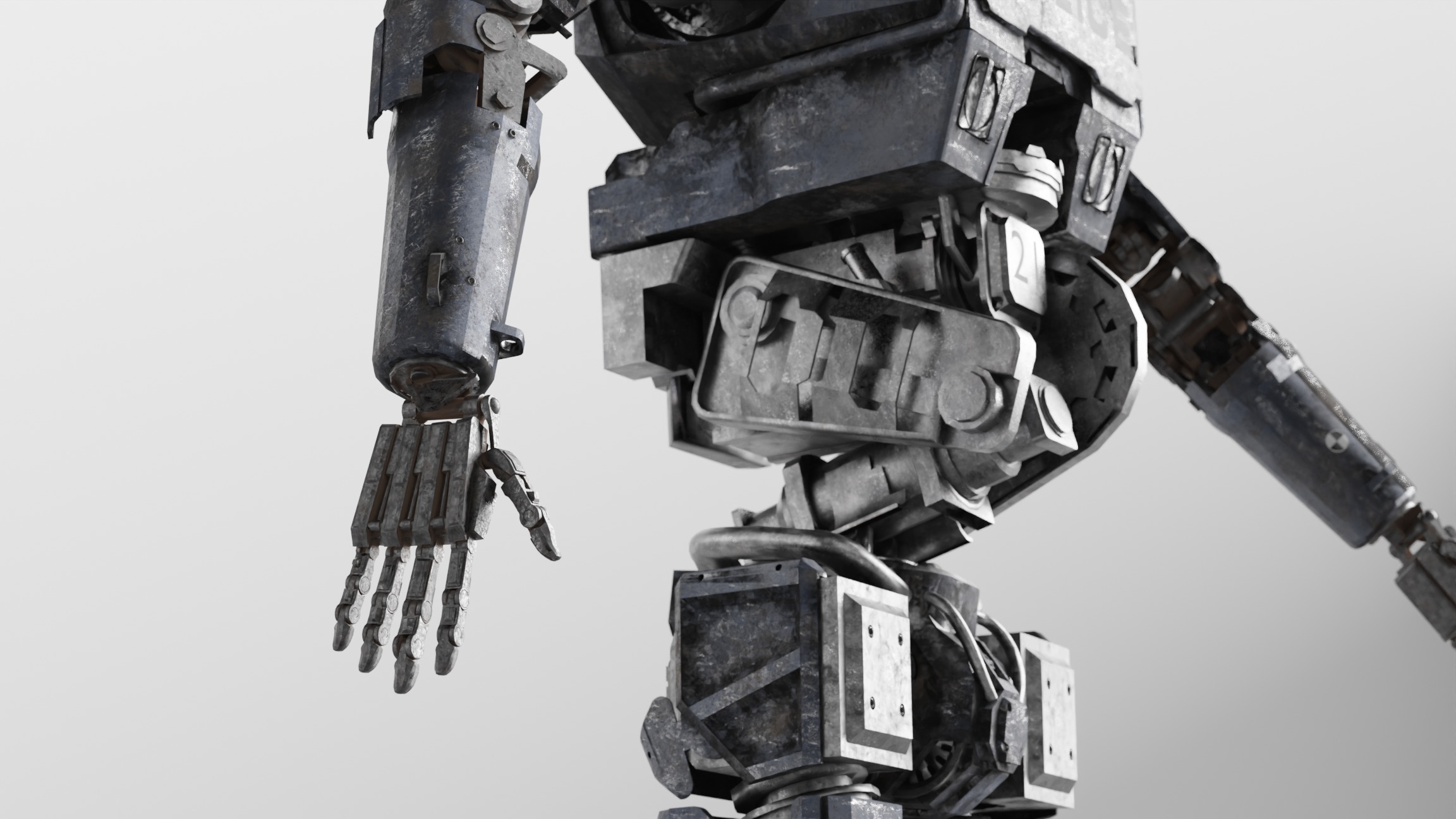 Chappie Police Robot Variant Fully IK RIGGED on LAUNCH SALE 3D model_7