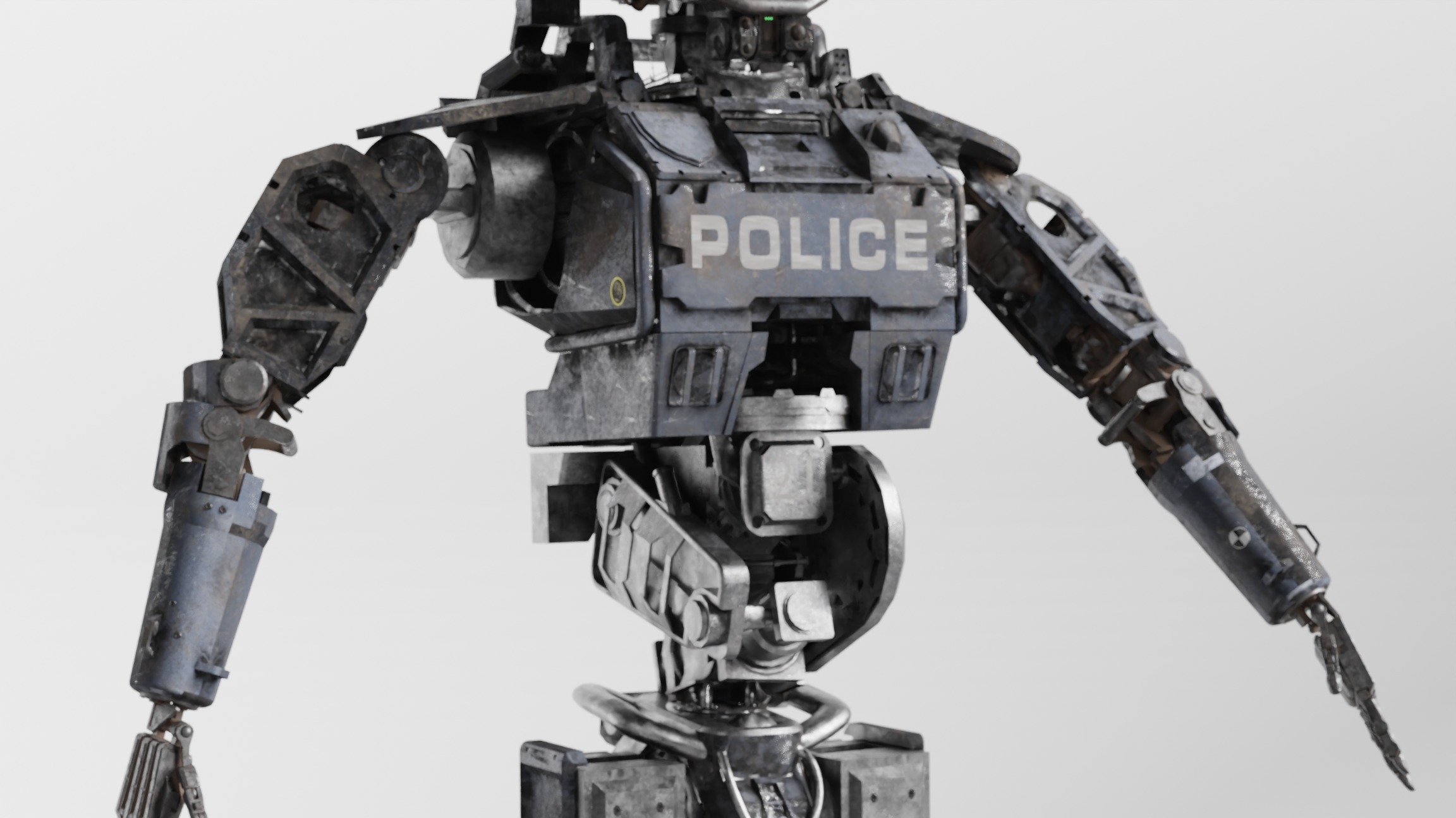 Chappie Police Robot Variant Fully IK RIGGED on LAUNCH SALE 3D model_5